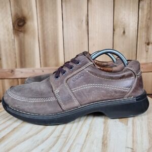 Ecco Fusion II Shoes Mens 8‎ 42 Tie Oxford Nubuck Leather Casual Walking Comfort